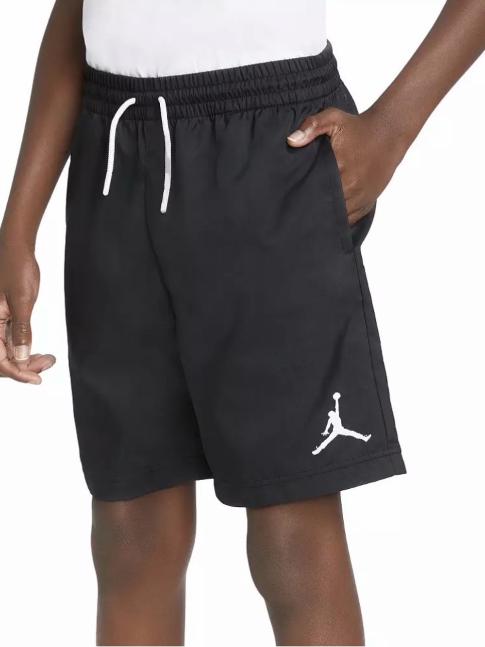 Jordan Black Athletic Shorts with White Jumpman